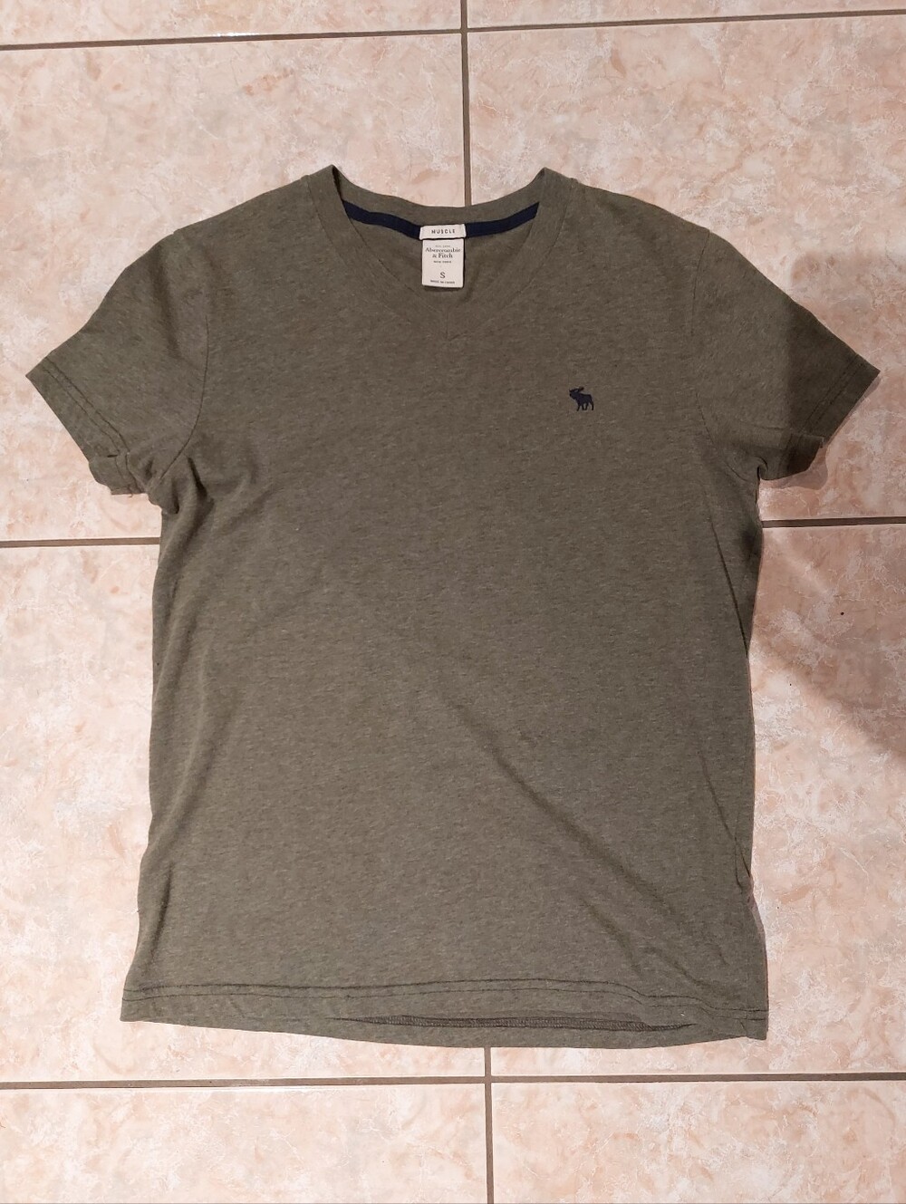 Abercrombie & Fitch Olive V-Neck Tee